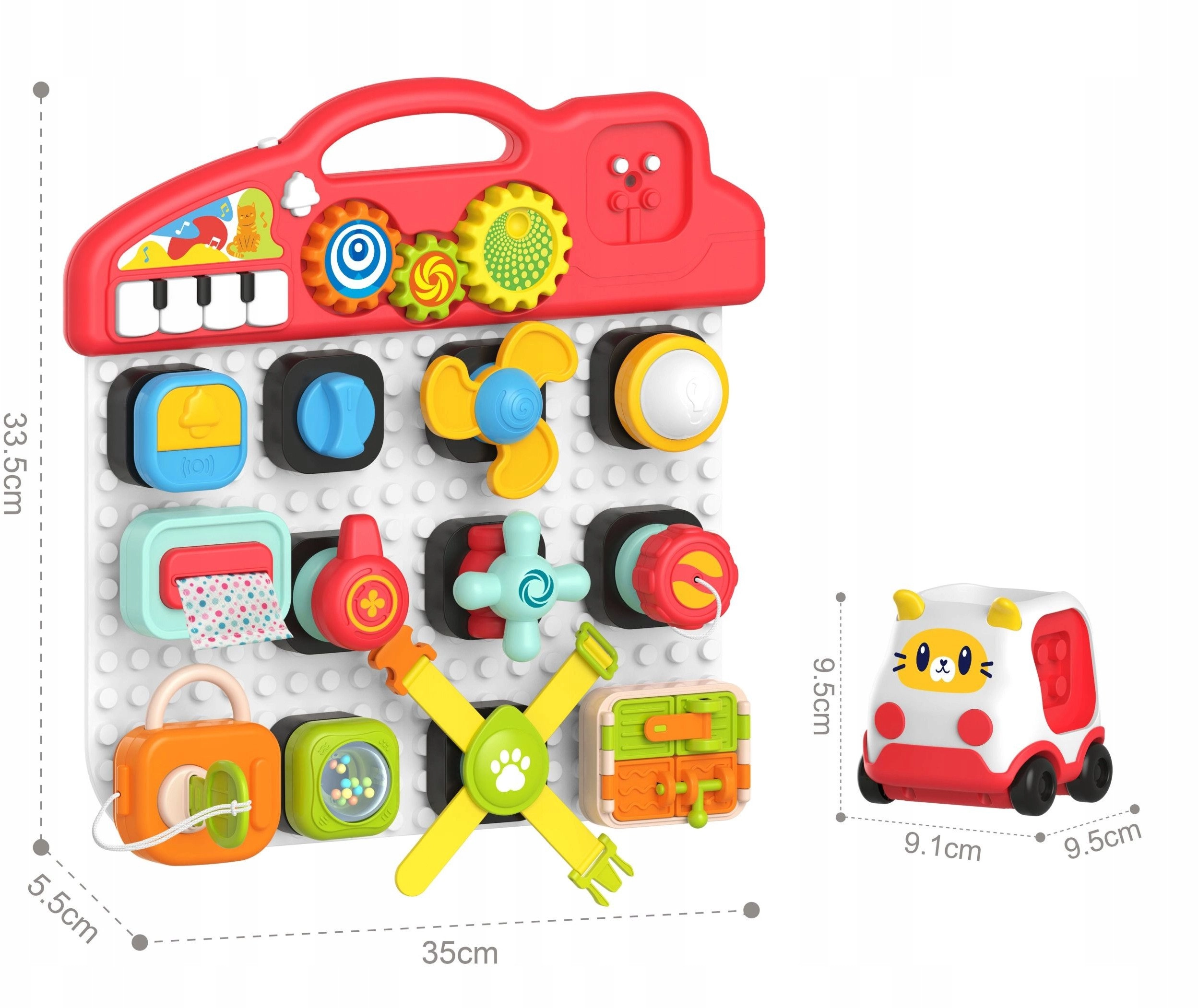 Musical sensory board with blocks 5901741465873