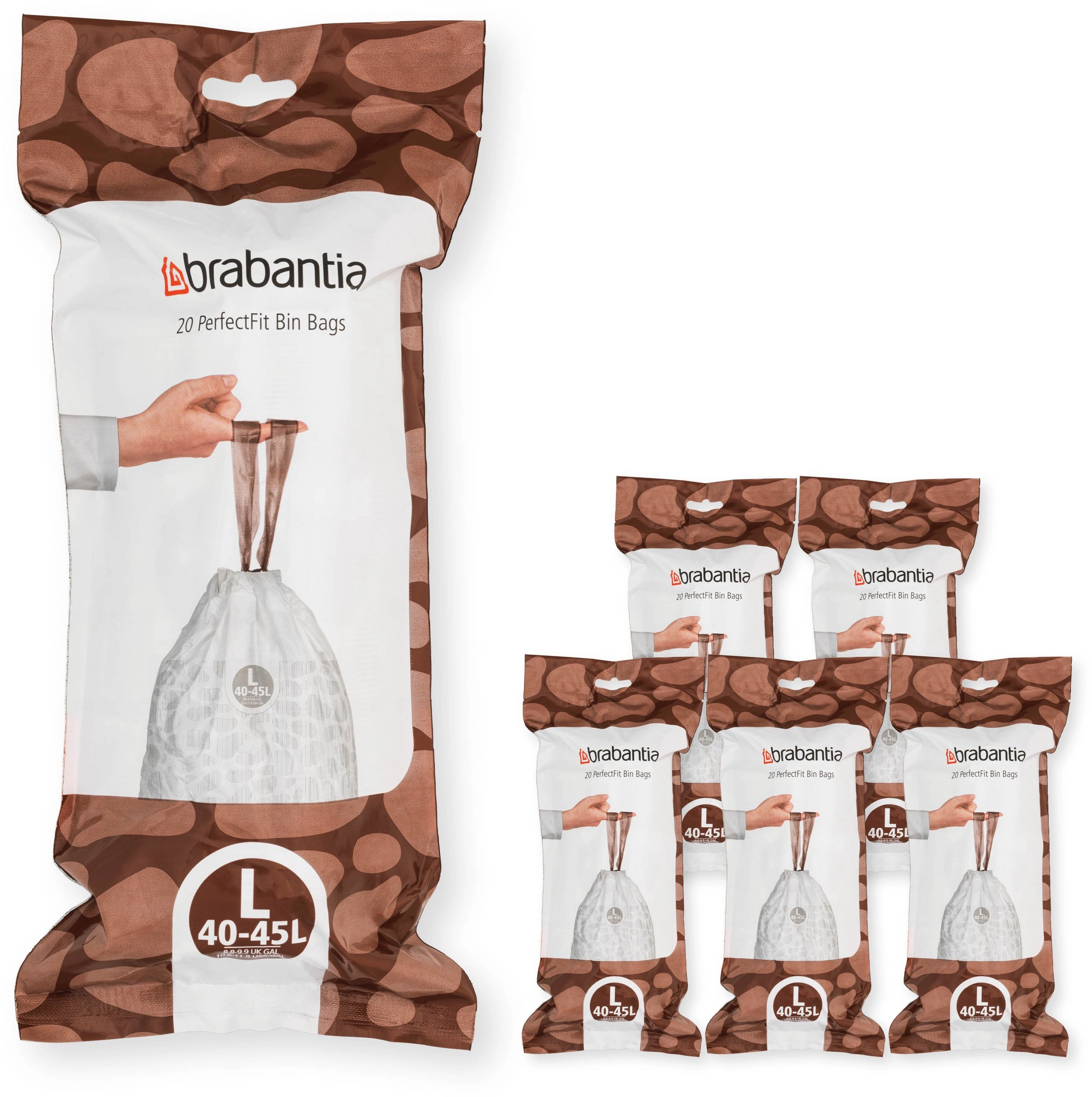 Brabantia PerfectFit garbage bags size L