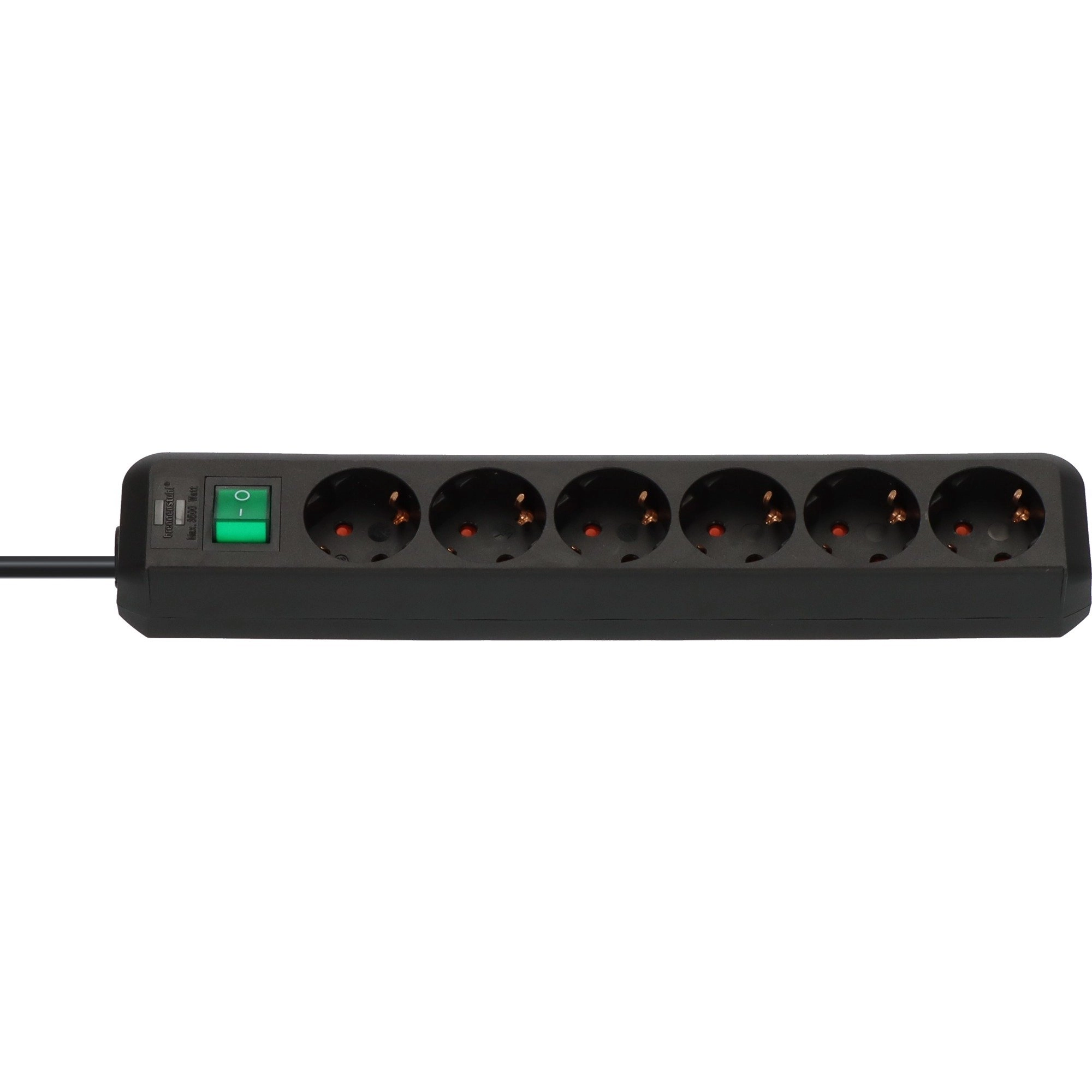 Brennenstuhl Eco-Line 6-way power strip (black