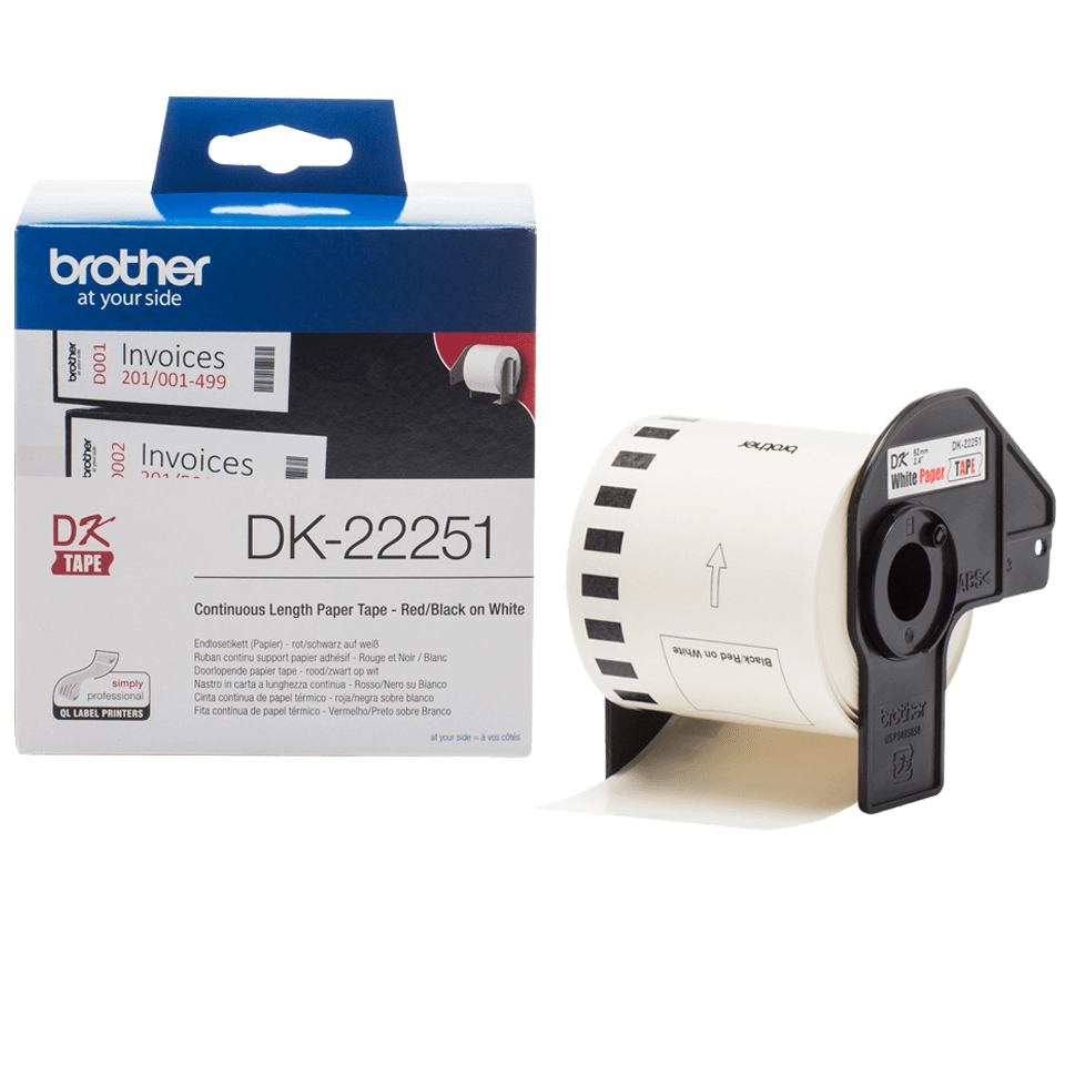 Brother DK-22251 label-making tape Black and