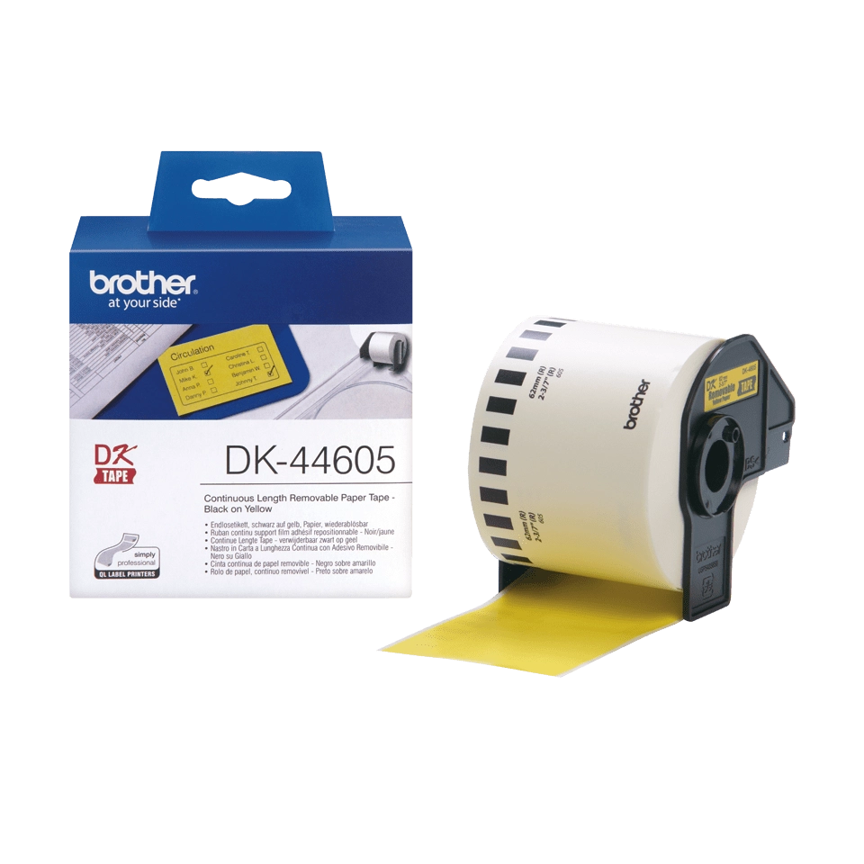 Brother DK-44605 printer label Yellow 6J04-11V