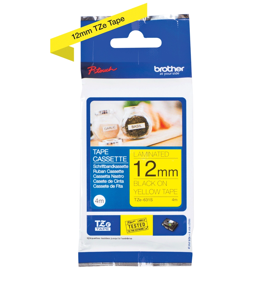 Brother TZE631S label-making tape Black on