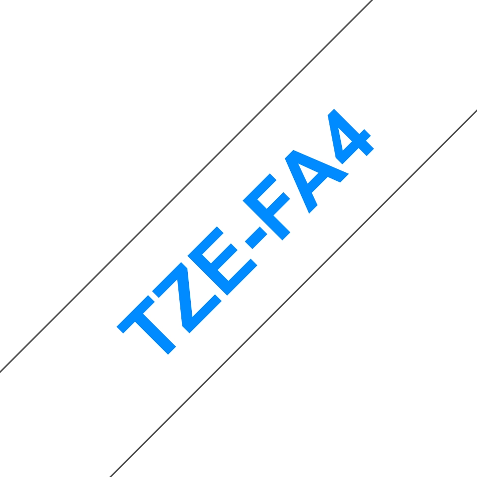 Brother TZE-FA4 label-making tape Blue on