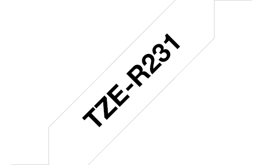 Brother TZE-R231 label-making tape Black on