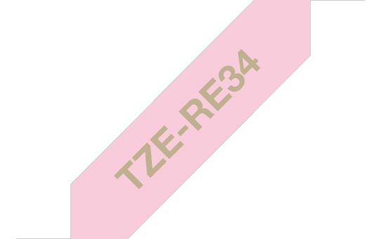 Brother TZE-RE34 label-making tape Gold on