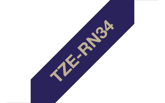 Brother TZE-RN34 label-making tape Gold on