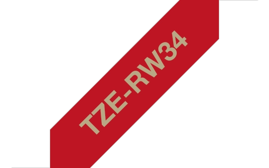 Brother TZE-RW34 label-making tape Gold on