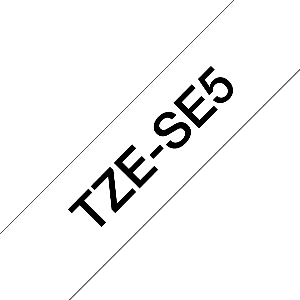 Brother TZE-SE5 label-making tape Black on