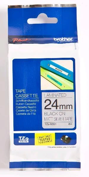 Brother TZE-M951 label-making tape Black on