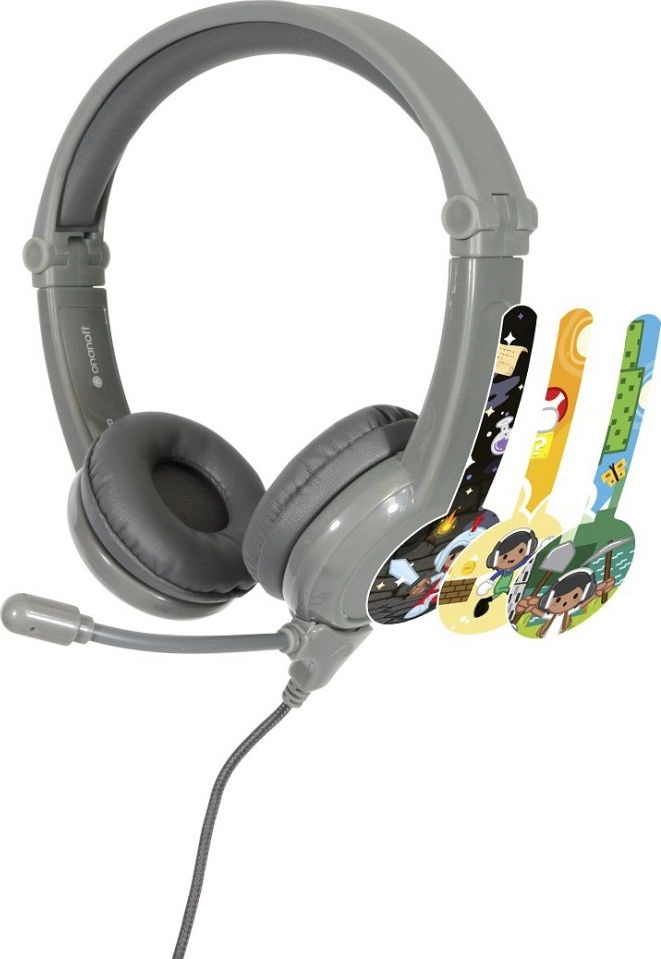 BuddyPhones Galaxy 3+ headphones Gray (BP-GALAXY-GRAY)