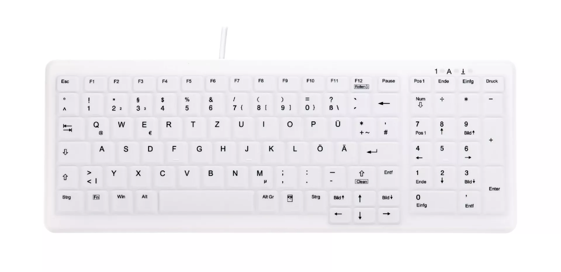 CHERRY AK-C7000 tastatūra Medicīniskā USB QWERTZ vācu baltā