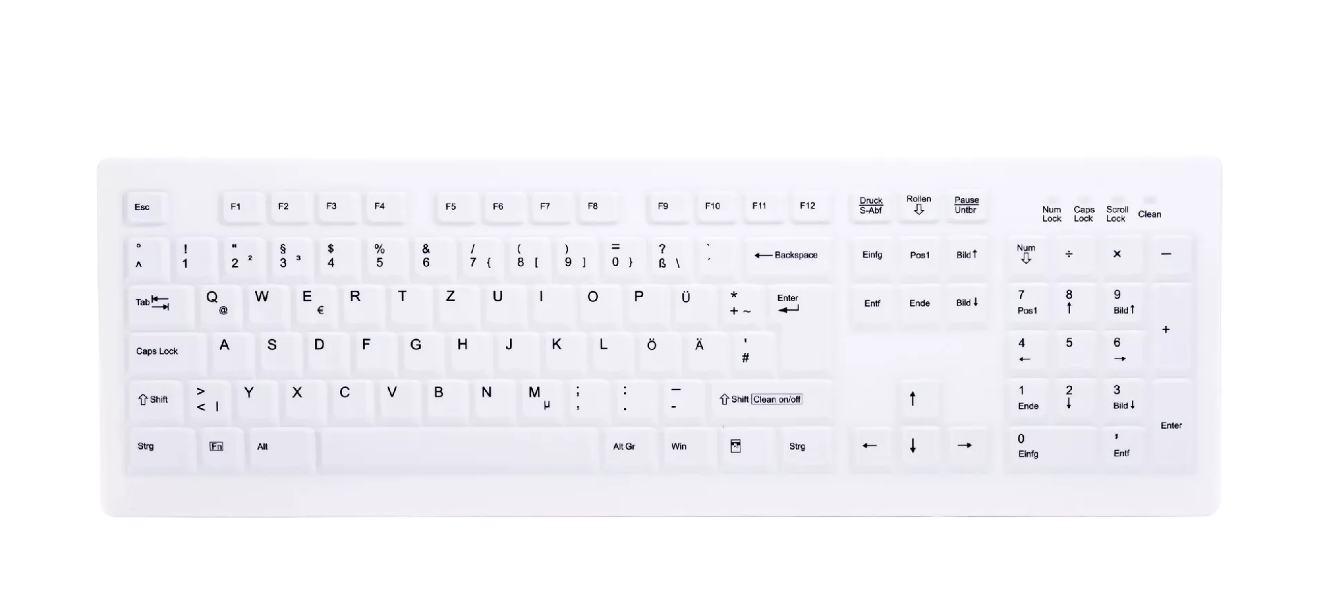 CHERRY AK-C8100F-FUS-W/GE tastatūra Medicīniskā RF bezvadu QWERTZ vācu balta