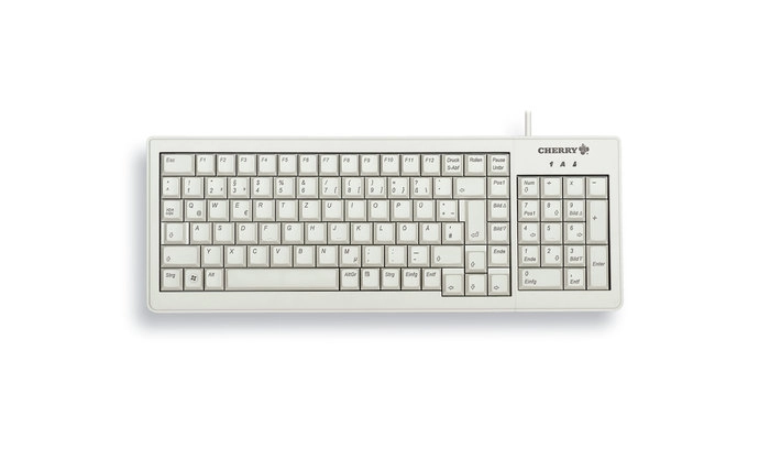 CHERRY XS tastatūra Mājas USB QWERTZ Vācu Pelēks