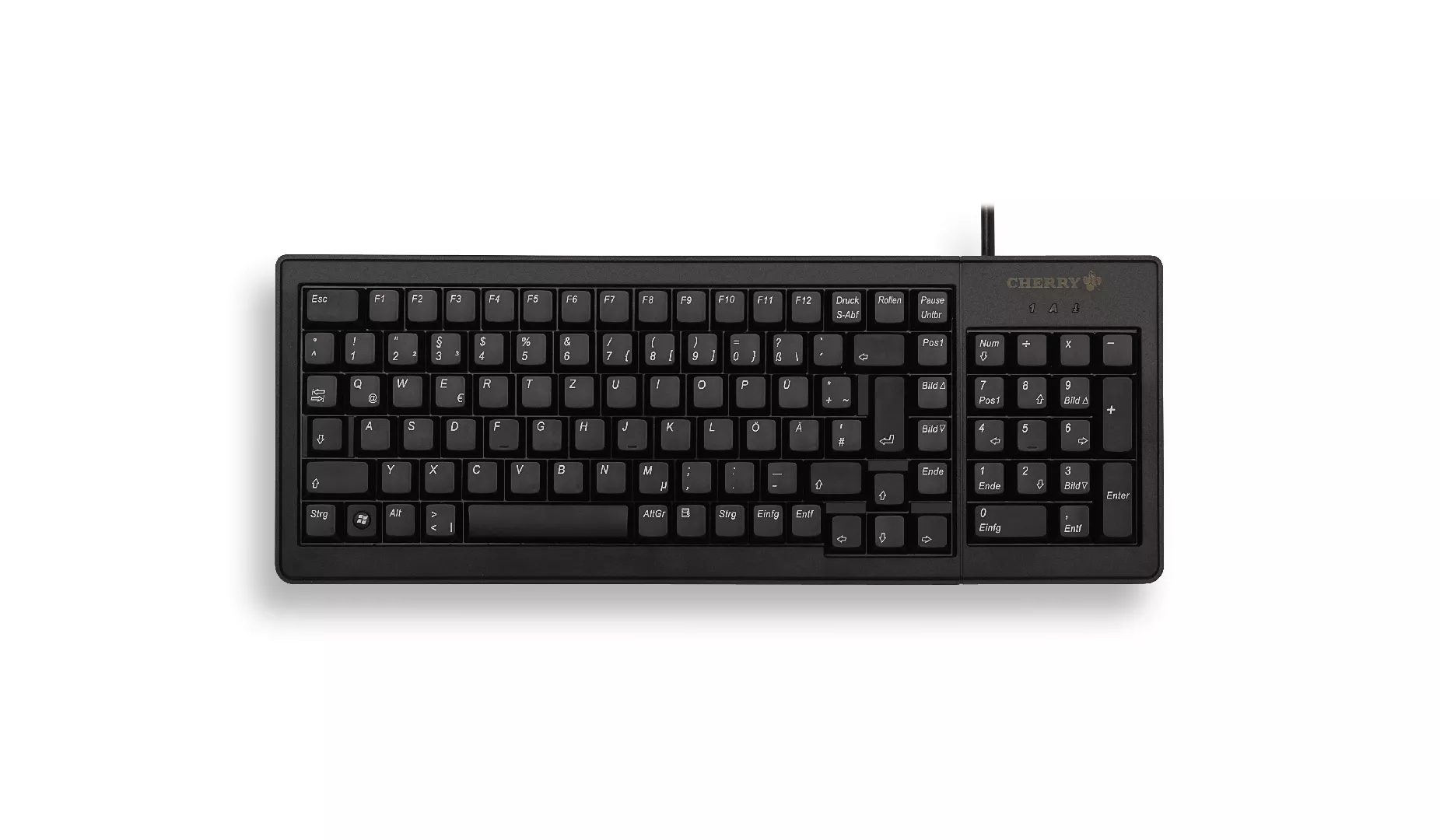 CHERRY XS G84-5200 tastatūra Office USB + PS/2 AZERTY franču melna