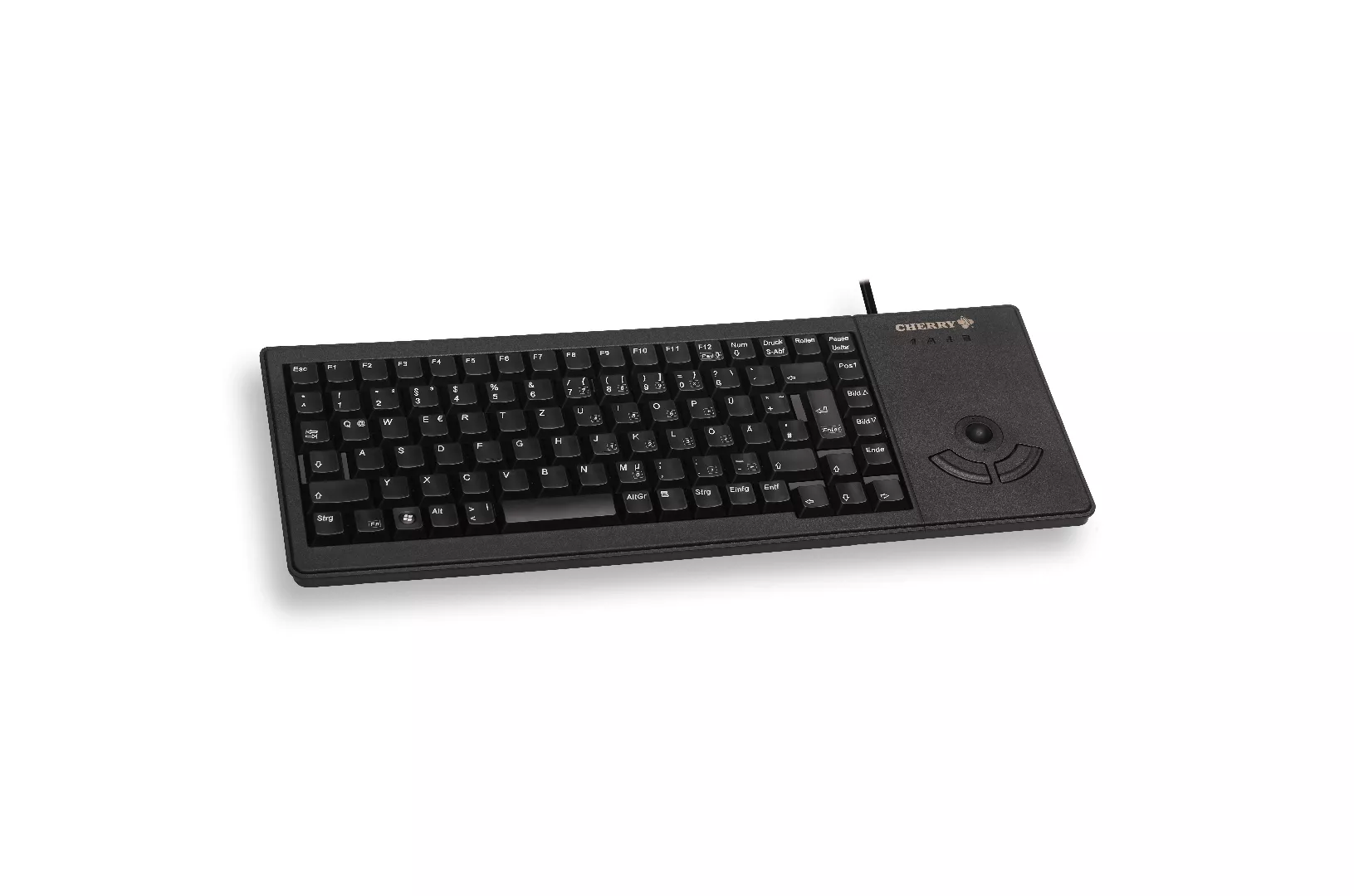 CHERRY XS Trackball G84-5400 tastatūra Birojs USB QWERTZ Vācu Melns