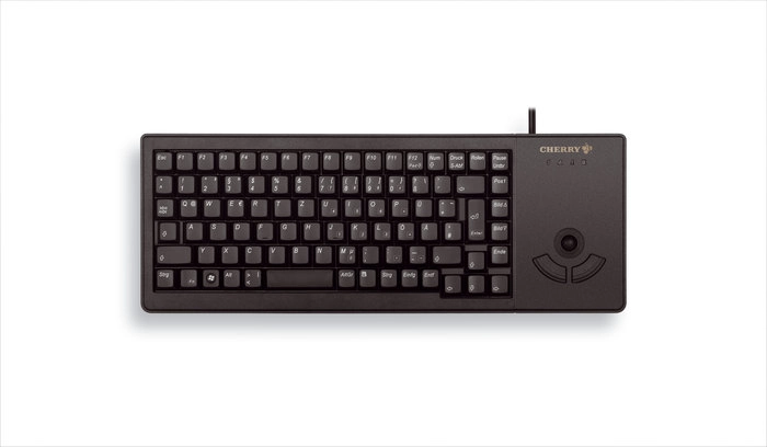 CHERRY XS Trackball tastatūra Universāls USB QWERTY Amerikāņu angļu valoda Melns