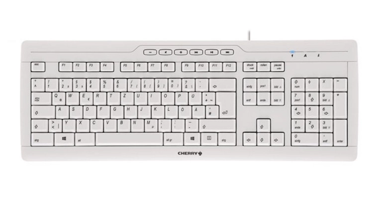 CHERRY STREAM 3.0 tastatūra Birojs USB Swiss Melns
