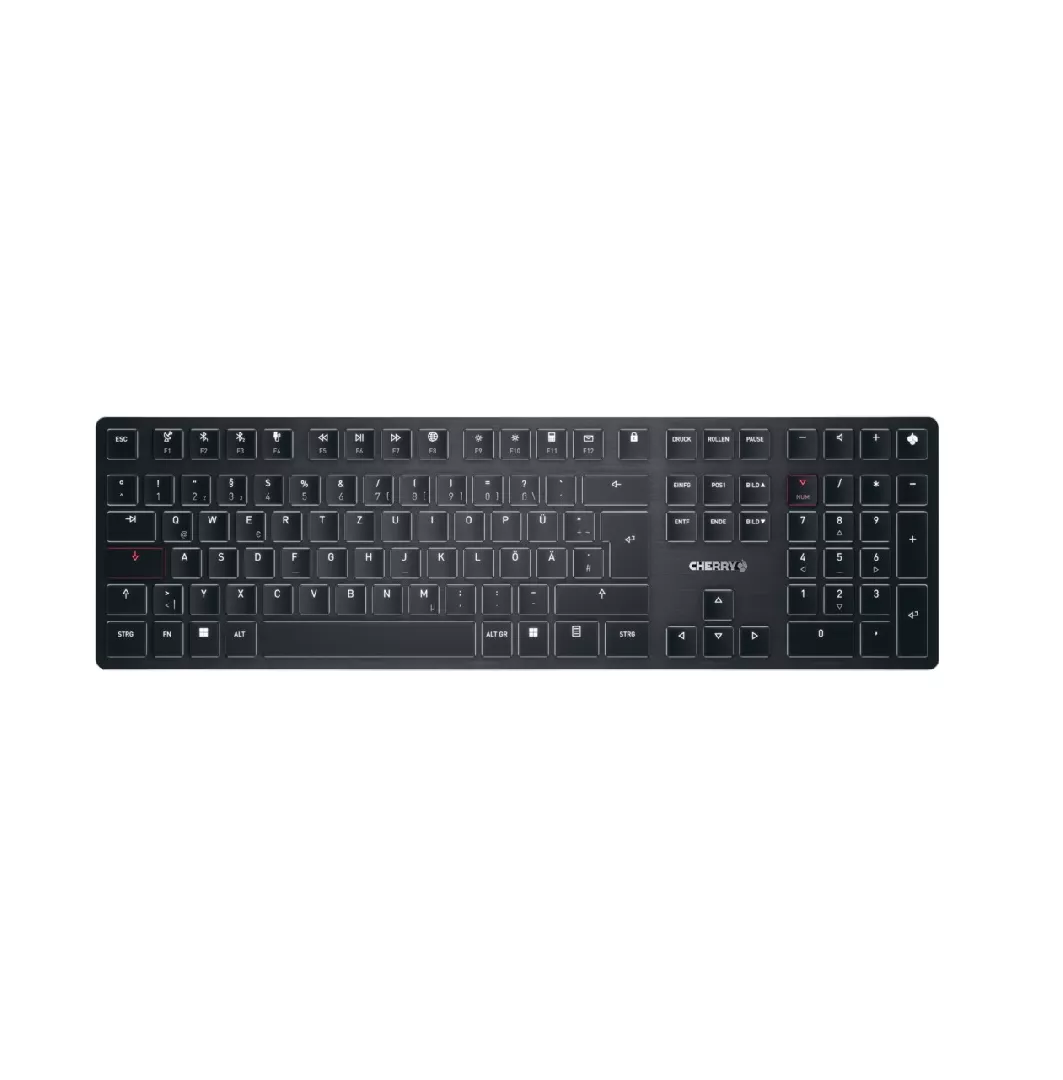 CHERRY KW X ULP tastatūra Universāls USB + RF Wireless + Bluetooth QWERTZ Vācu Melns