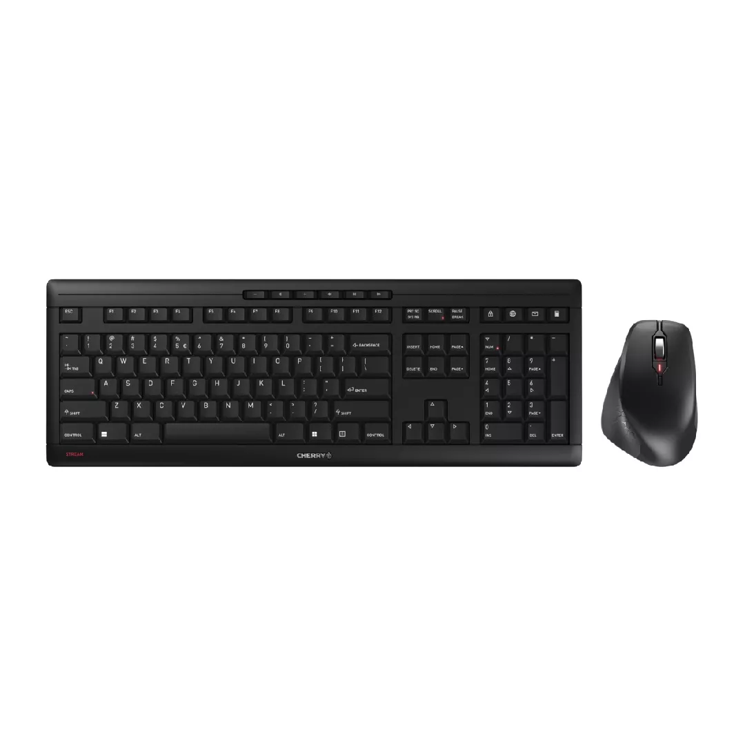 CHERRY JD-8550EU-2 tastatūra Pele iekļauta Mājas/Biroja RF Bezvadu QWERTY Angļu Melns