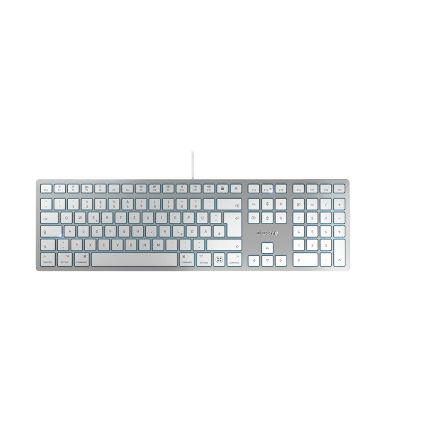 CHERRY KC 6000C FOR MAC tastatūra Universāls USB QWERTZ Vācu Sudrabs