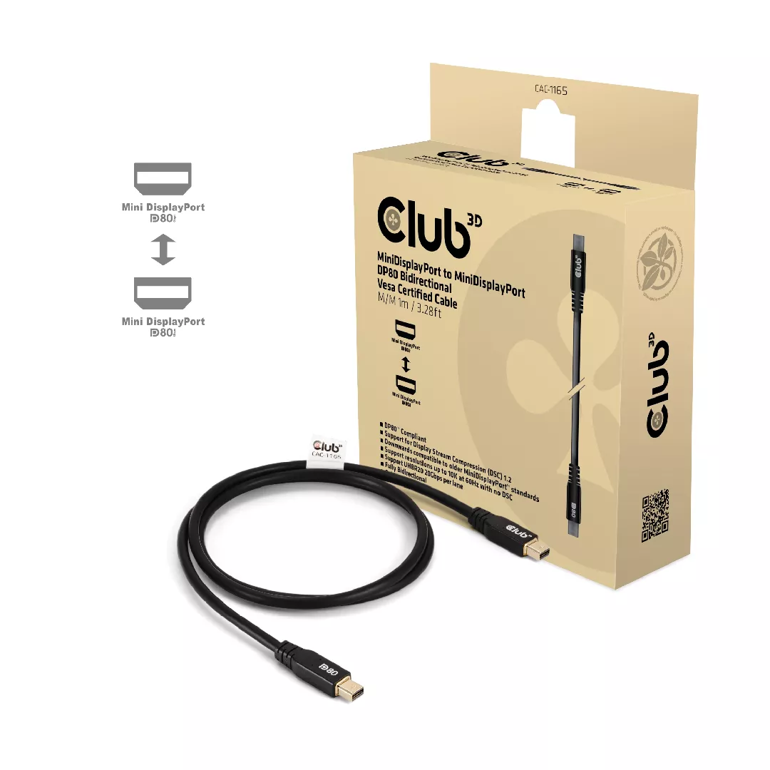 CLUB3D MiniDisplayPort™ to MiniDisplayPort Bi-Directional VESA