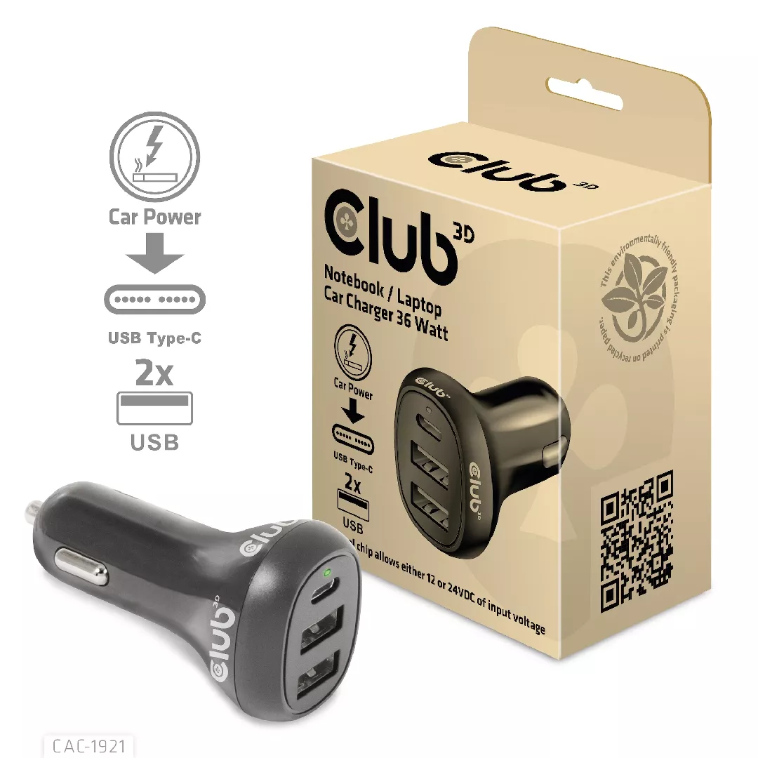 CLUB3D Notebook / Laptop Car Charger