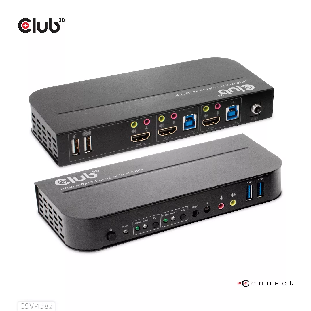 CLUB3D HDMI KVM SWITCH FOR DUAL