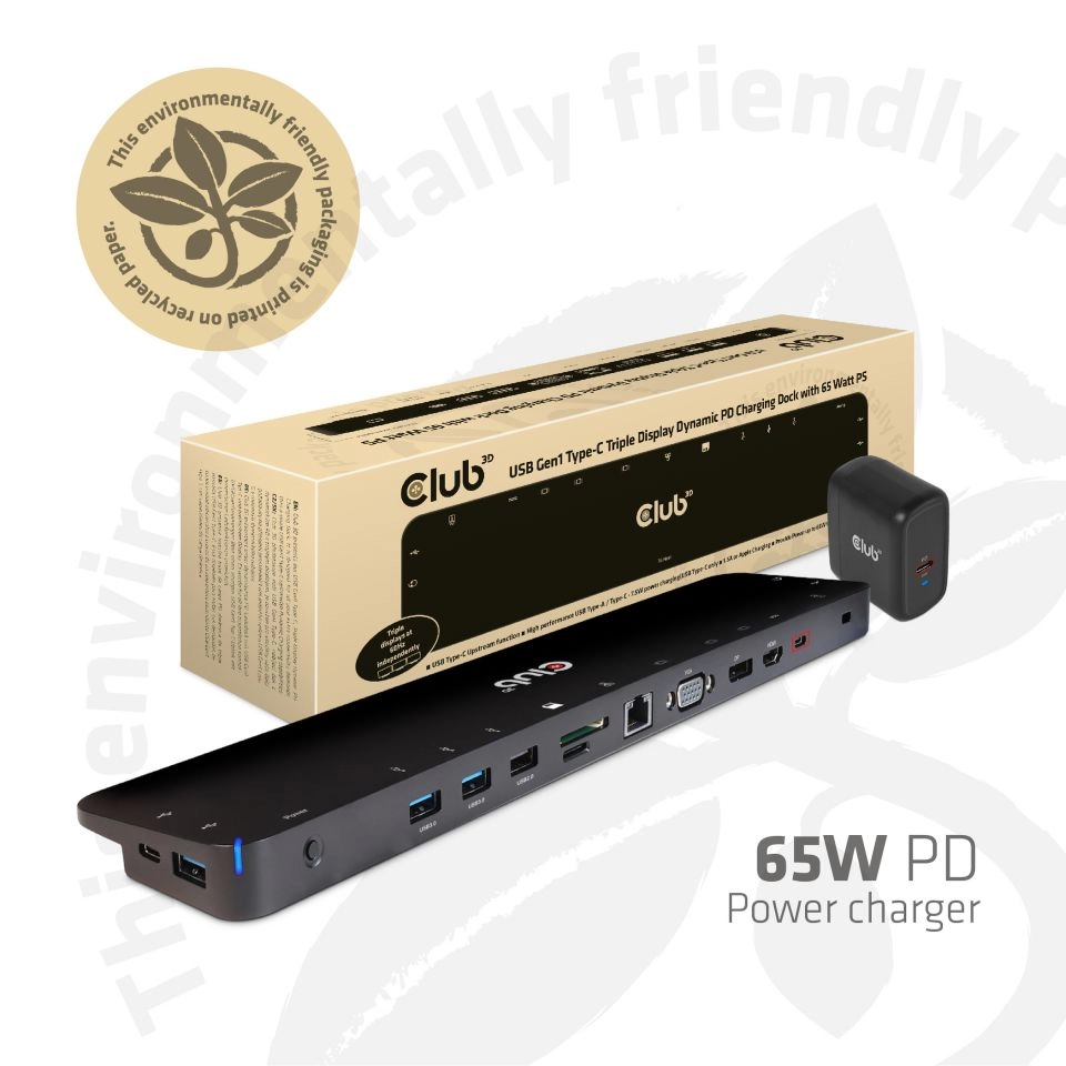 CLUB3D UNIVERSAL USB Gen1 Type-C Triple