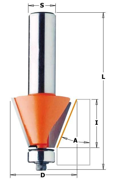 CMT Chamfer cutter with bearing 65