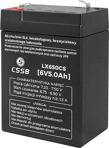CSSB Gel battery 6V 5Ah LX650CS