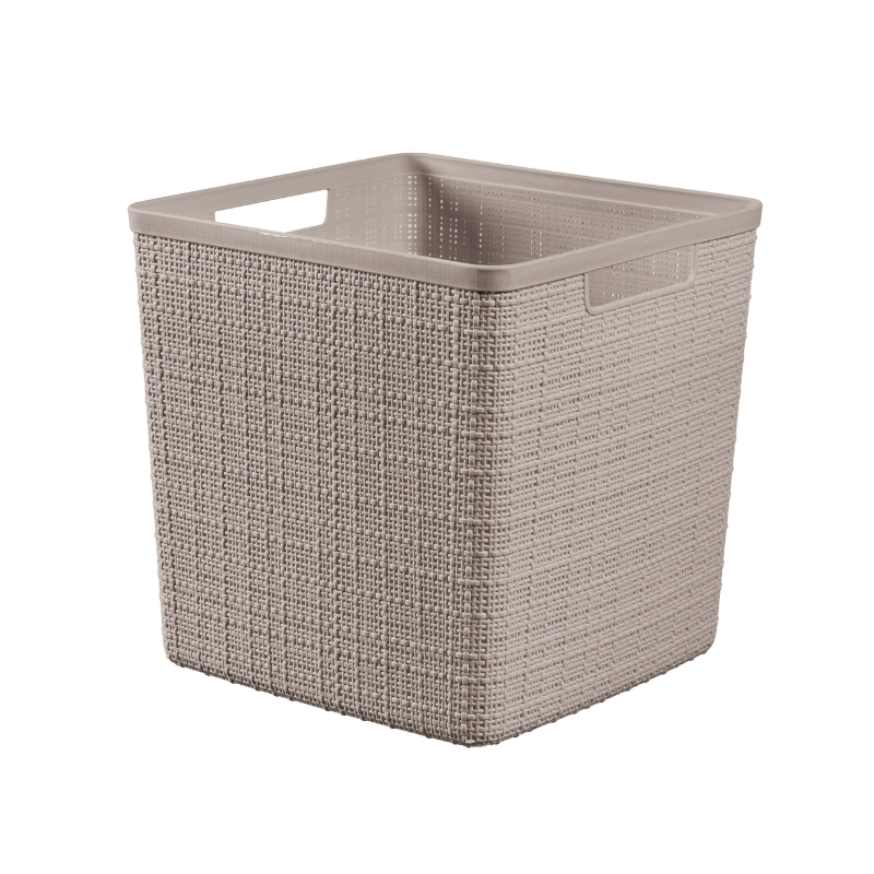 Basket Jute square 17L 28x28x27cm beige