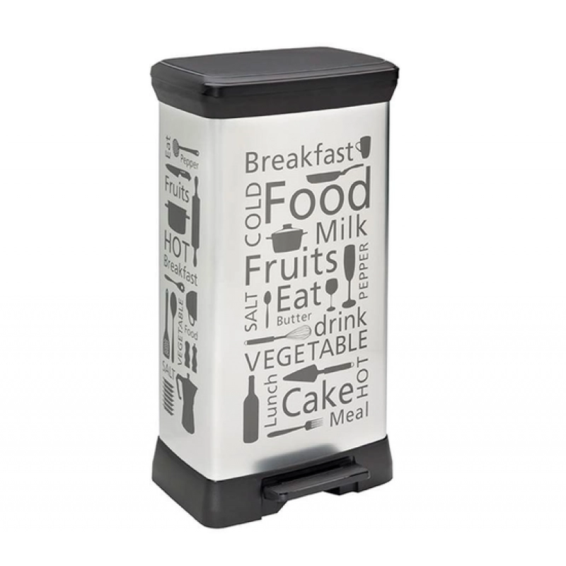 Pedāļspainis metalizēts Deco Bin 50L Kitchen