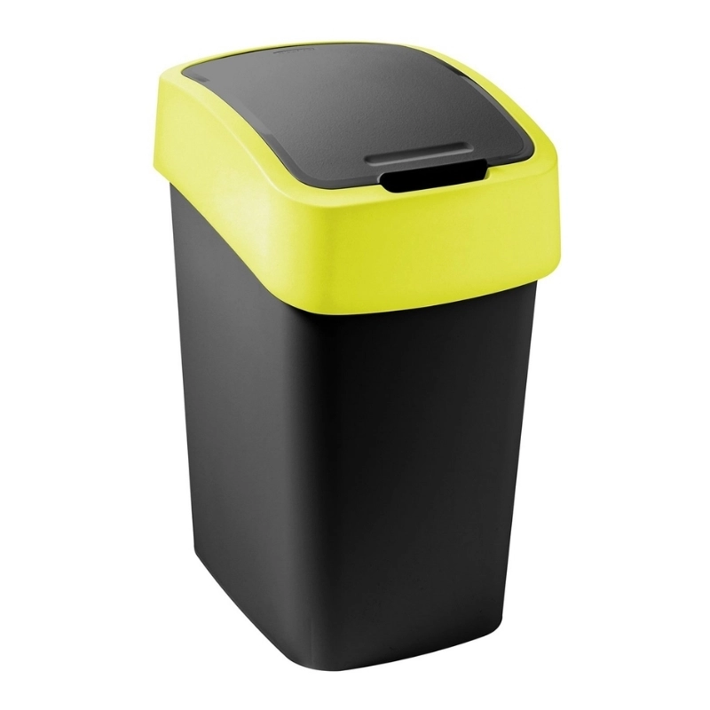 Waste bucket Flip Bin 9L black/yellow