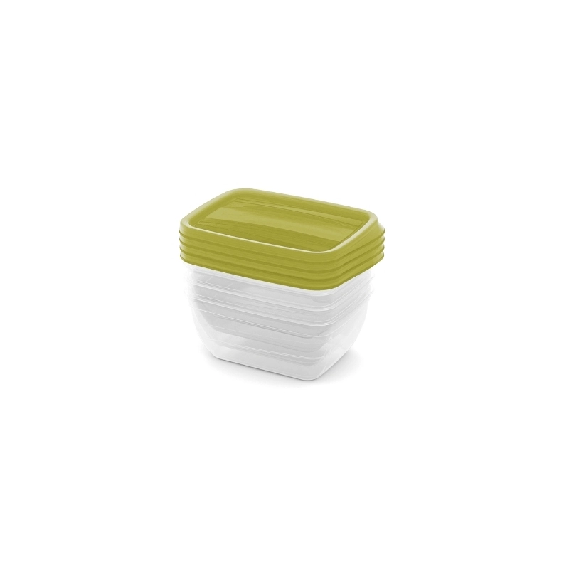 Set of food containers rectangular 4x0