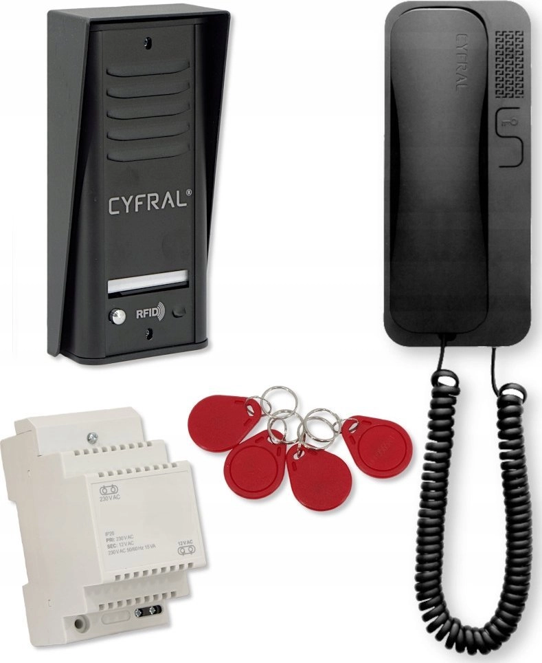 DIGITAL INTERPHONE DIGITAL COSMO 1-TENANT BLACK