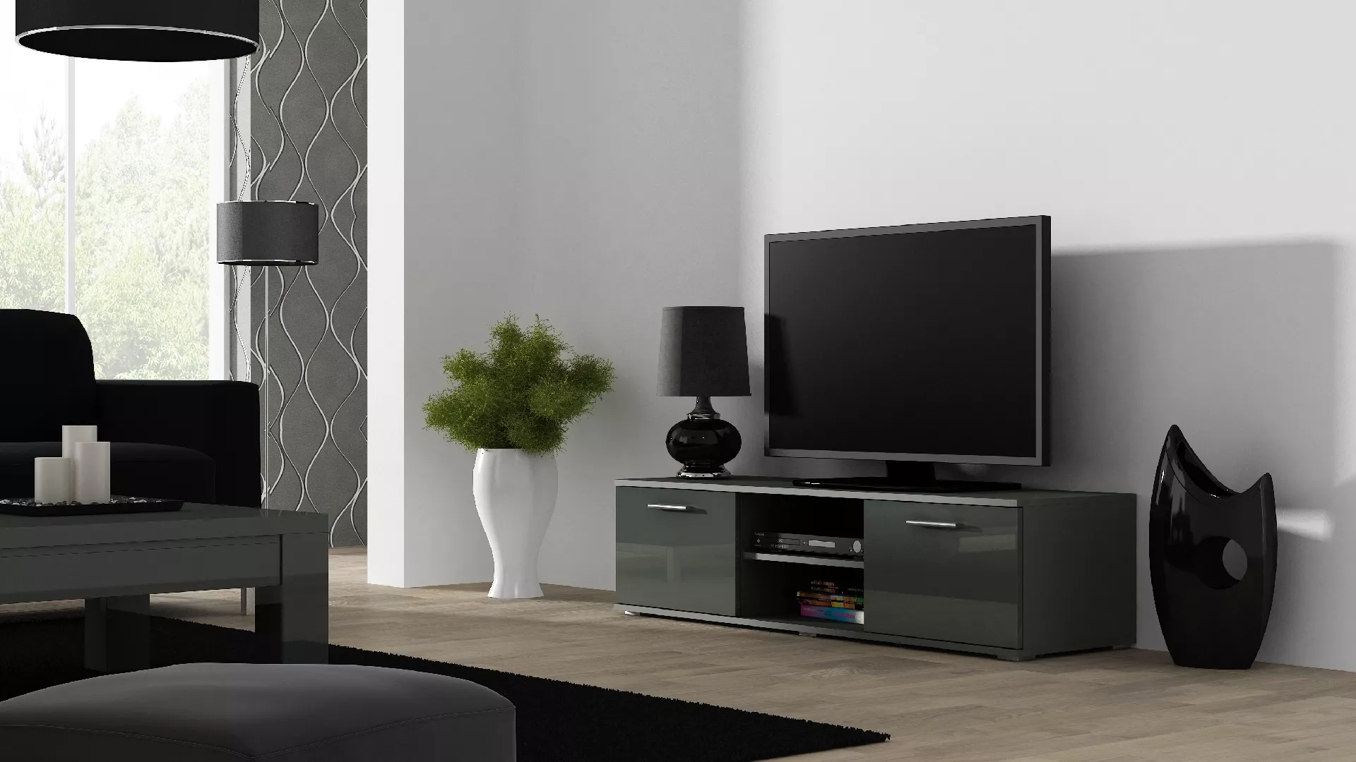 Cama TV stand SOHO 140 grey/grey