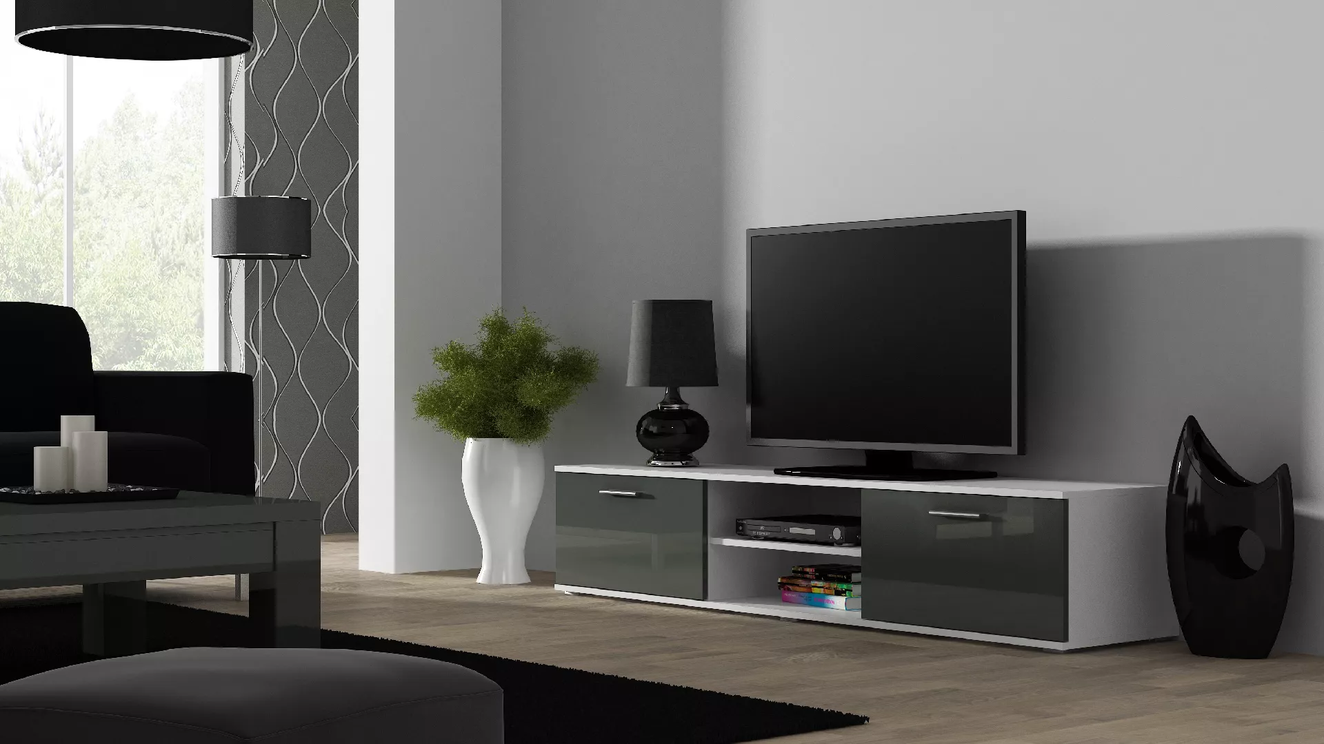 Cama TV stand SOHO 180 white/grey