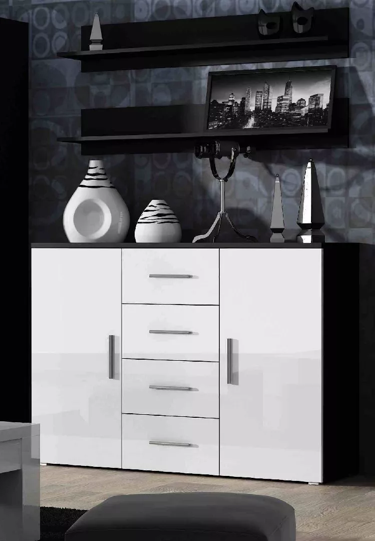 Cama living room sideboard UNI black/white
