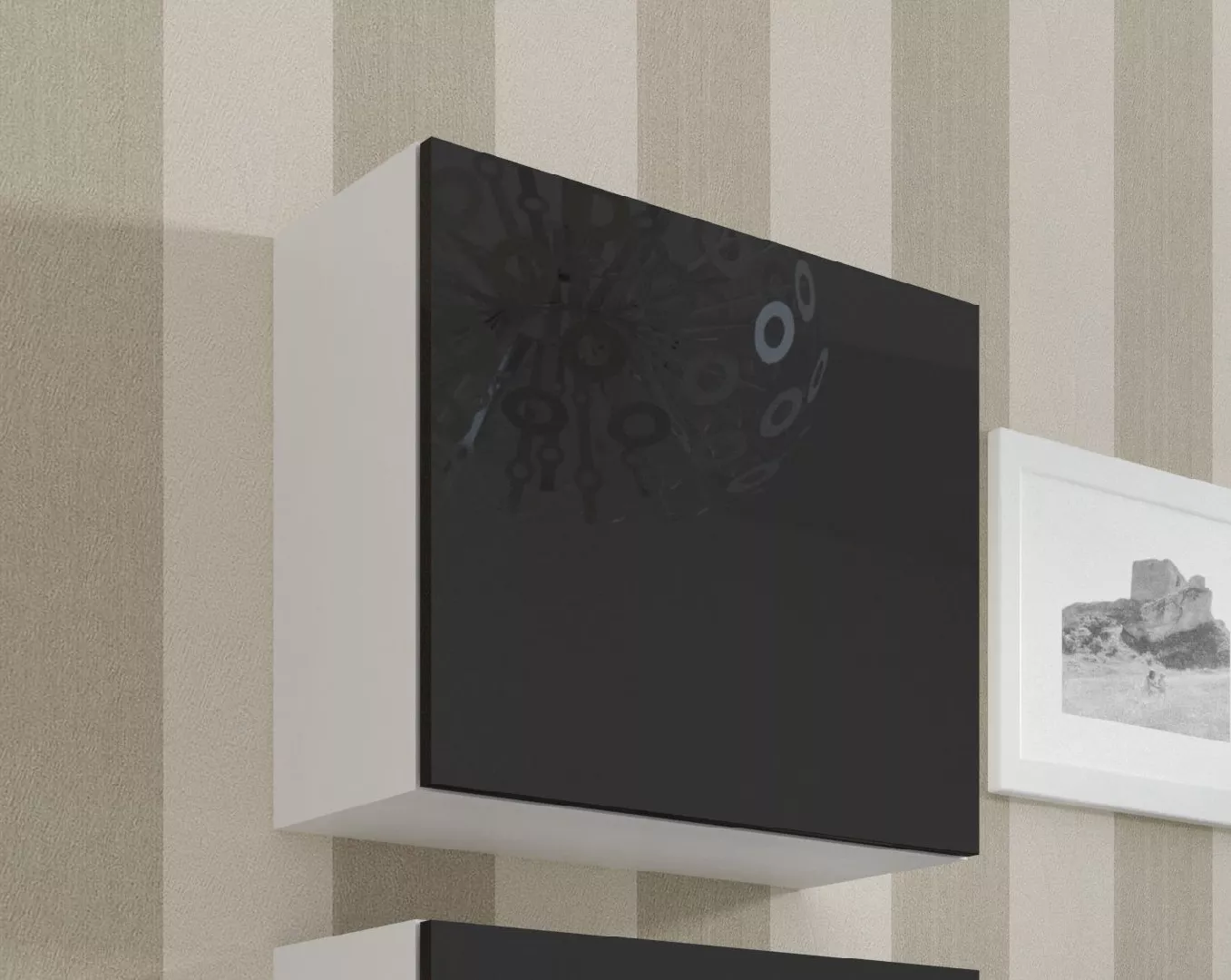 Cama Square cabinet VIGO 50/50/30 white/black