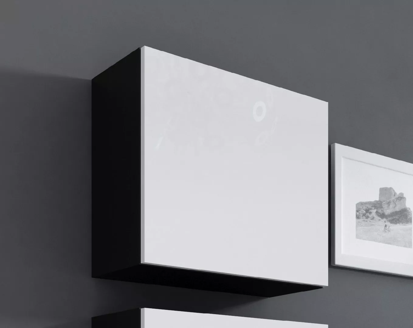 Cama Square cabinet VIGO 50/50/30 black/white