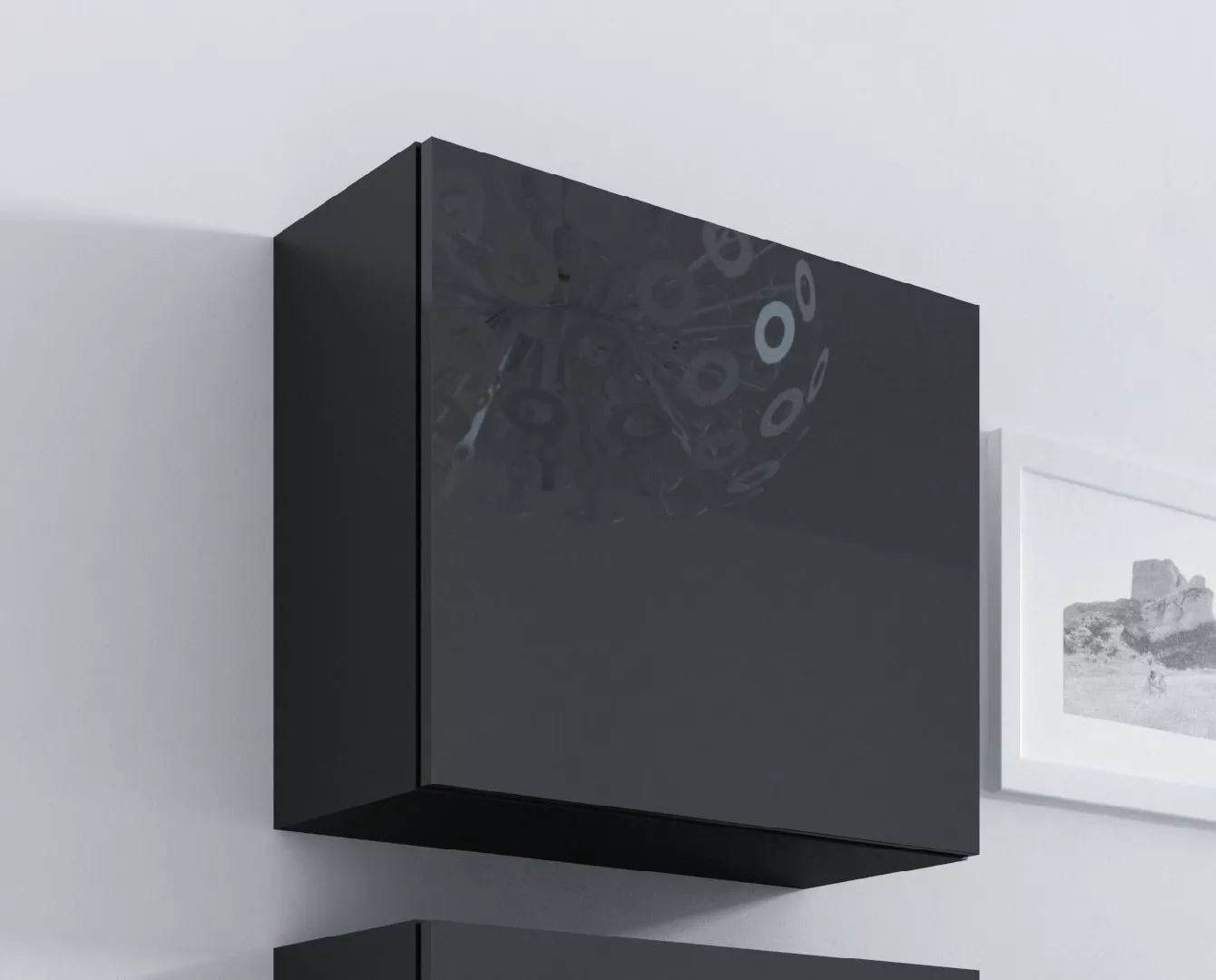 Cama Square cabinet VIGO 50/50/30 black/black