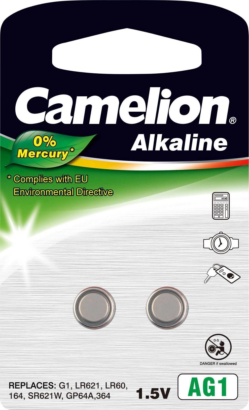 Camelion  AG1/LR60/LR621/364  Alkline Buttoncell  2 pc(s)