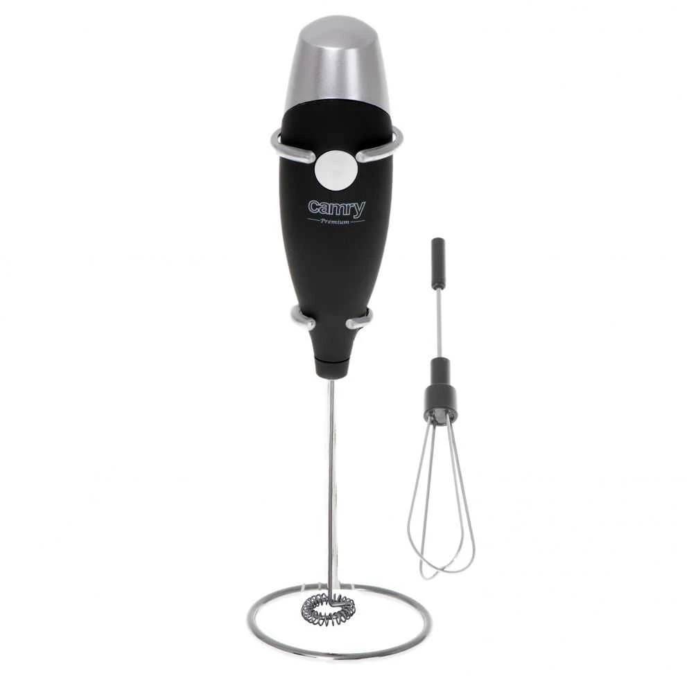 Milk frother with whisk attachment and