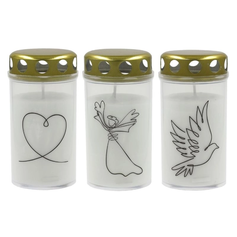 Grave candle with wick 5 6x11