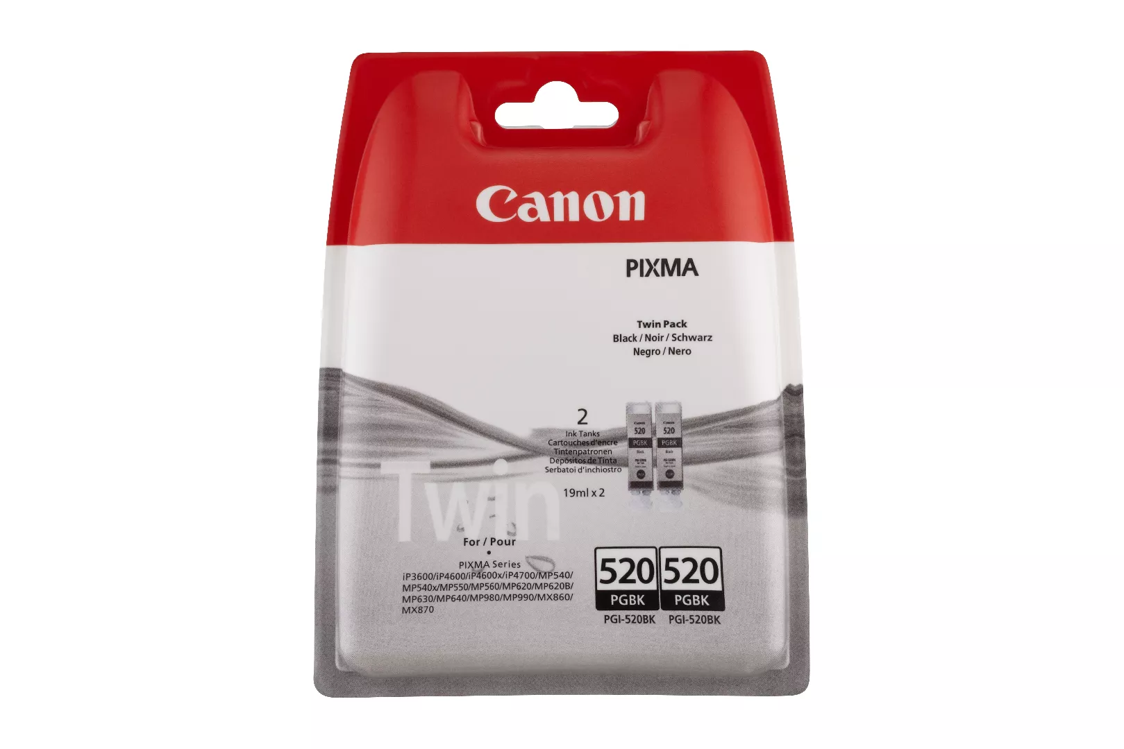 Canon PGI-520BK Black Ink Cartridge (Twin
