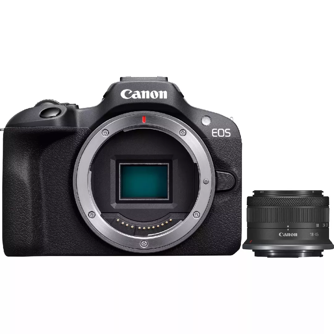 Canon EOS R100 + 18-45mm, black