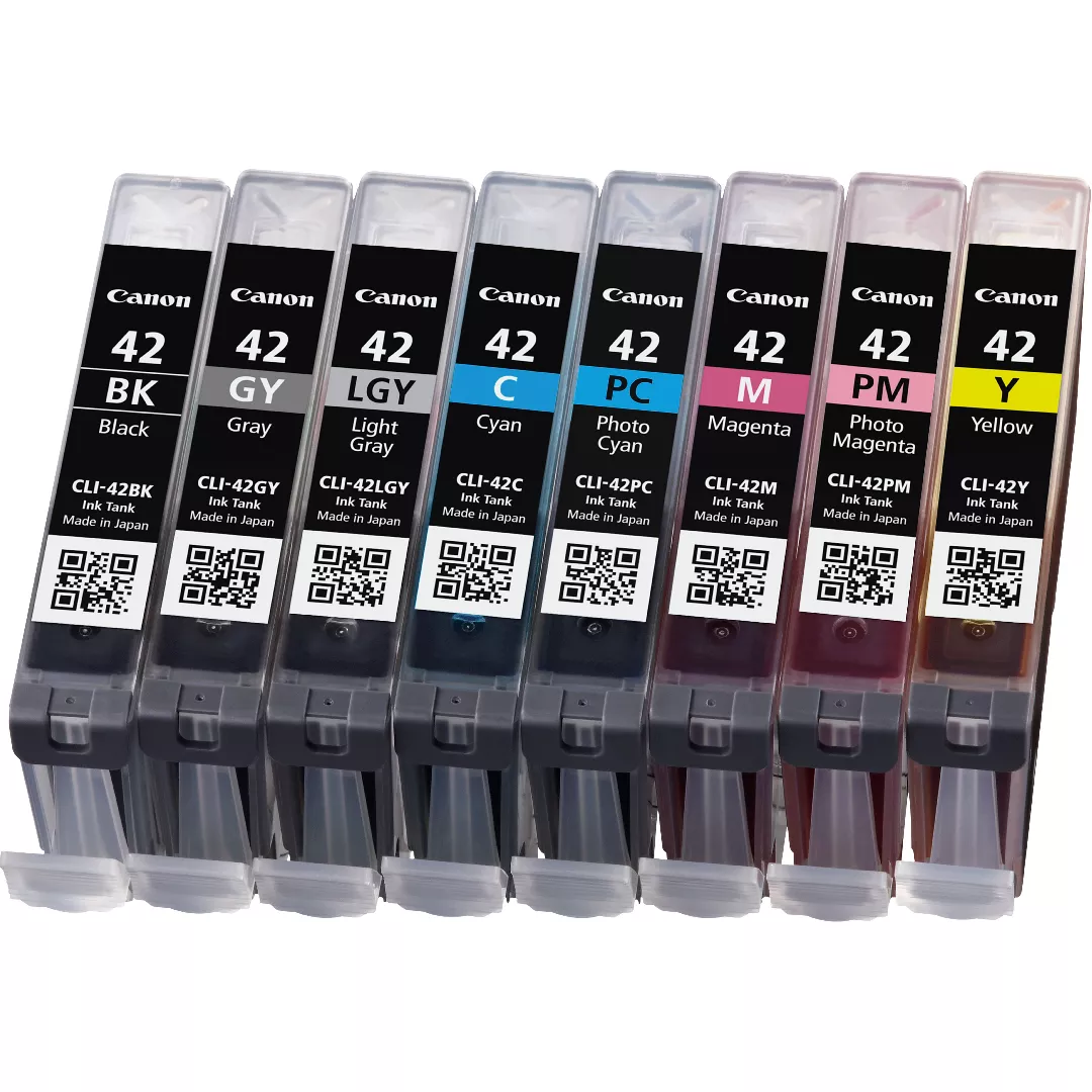 Canon CLI-42 BK/GY/LGY/C/M/Y/PC/PM 8 Ink Cartridge