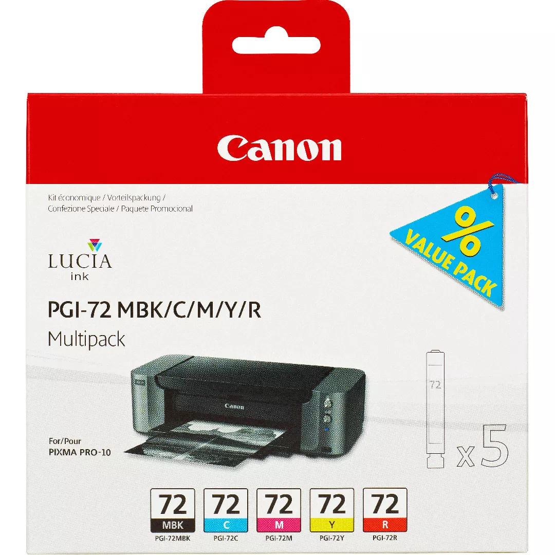 Canon PGI-72 MBK/C/M/Y/R 5 Ink Cartridge