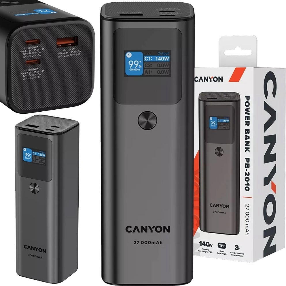 CANYON Powerbank PB-2010 TFT 27000 mAh