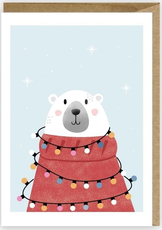 Christmas card Polar bear eco K068